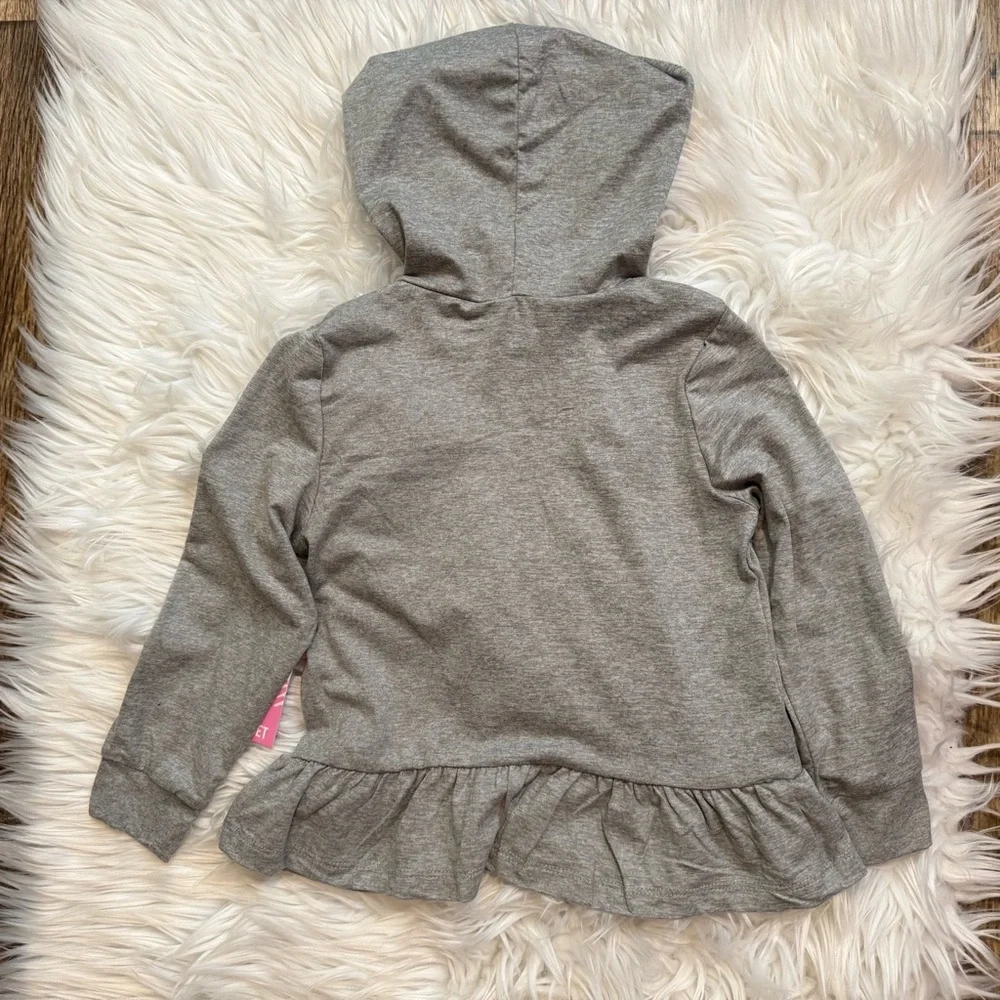 Baby Phat Girls Size 4 Gray‎ Hoodie Pink Zebra Leggings 2 Piece Set NWT